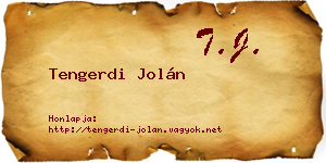 Tengerdi Jolán névjegykártya