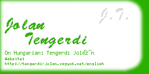 jolan tengerdi business card